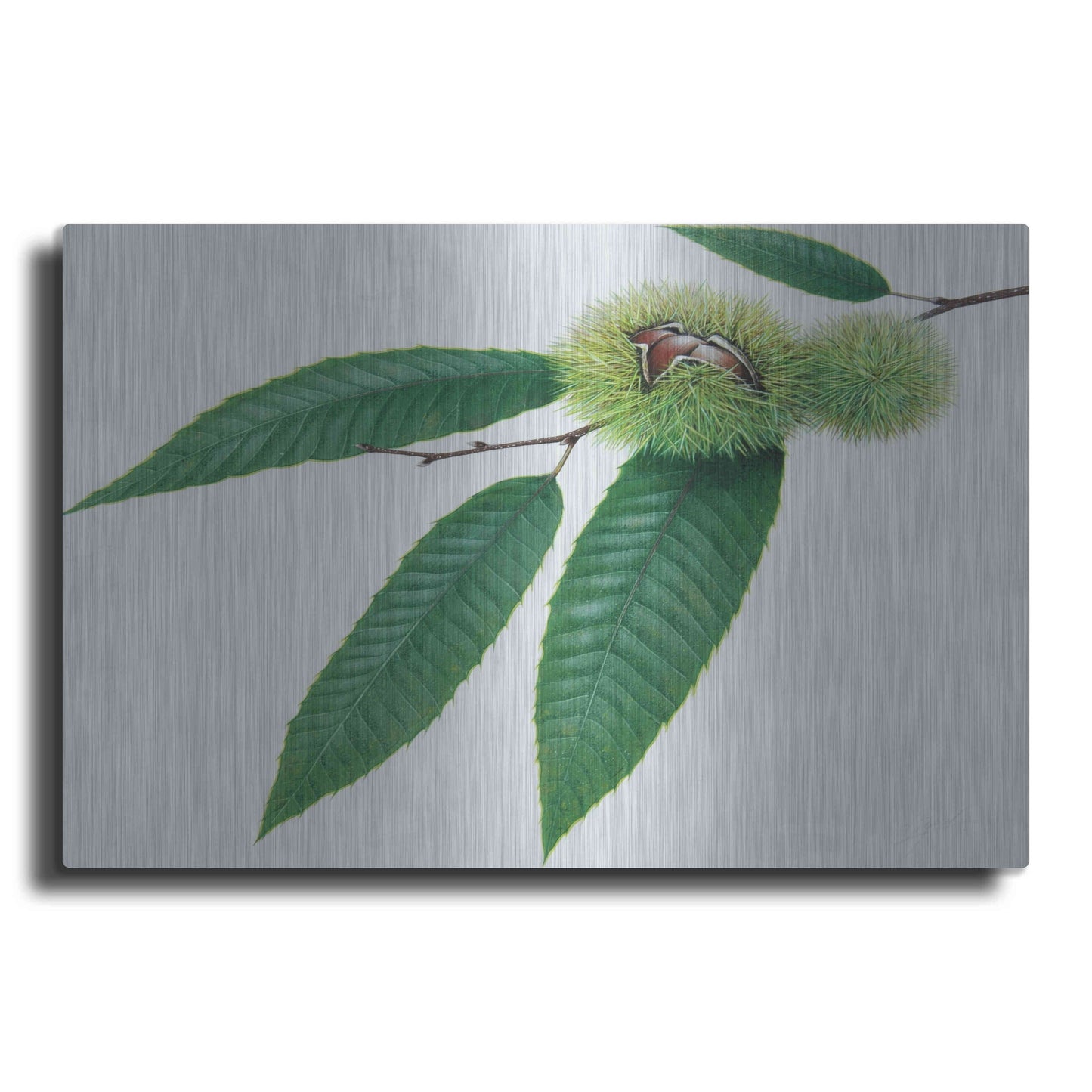 Luxe Metal Art 'Chestnut' by Zigen Tanabe, Metal Wall Art