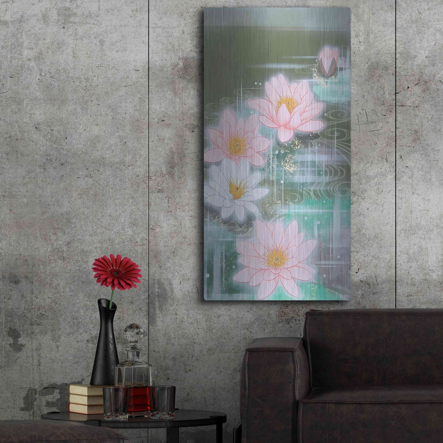 Luxe Metal Art 'Nothing I' by Zigen Tanabe, Metal Wall Art,24x48