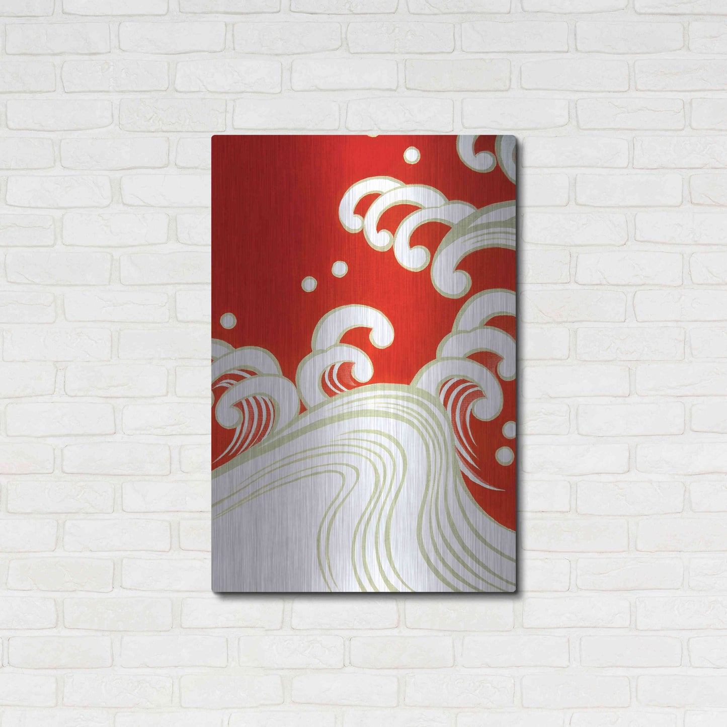 Luxe Metal Art 'Wave B' by Zigen Tanabe, Metal Wall Art,24x36