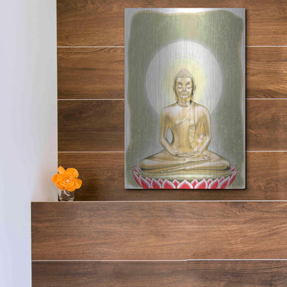 Luxe Metal Art 'Buddha' by Zigen Tanabe, Metal Wall Art,12x16