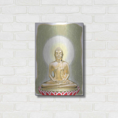 Luxe Metal Art 'Buddha' by Zigen Tanabe, Metal Wall Art,16x24