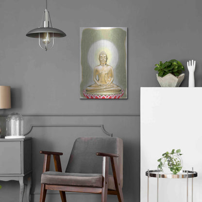Luxe Metal Art 'Buddha' by Zigen Tanabe, Metal Wall Art,16x24