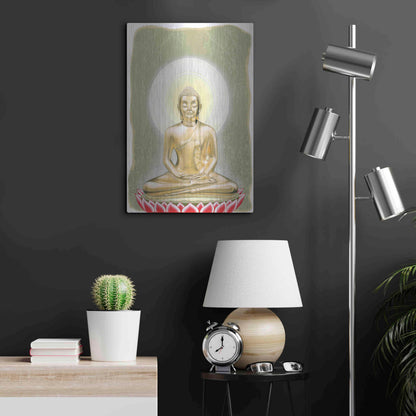 Luxe Metal Art 'Buddha' by Zigen Tanabe, Metal Wall Art,16x24