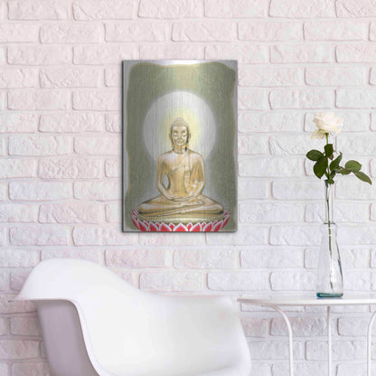 Luxe Metal Art 'Buddha' by Zigen Tanabe, Metal Wall Art,16x24