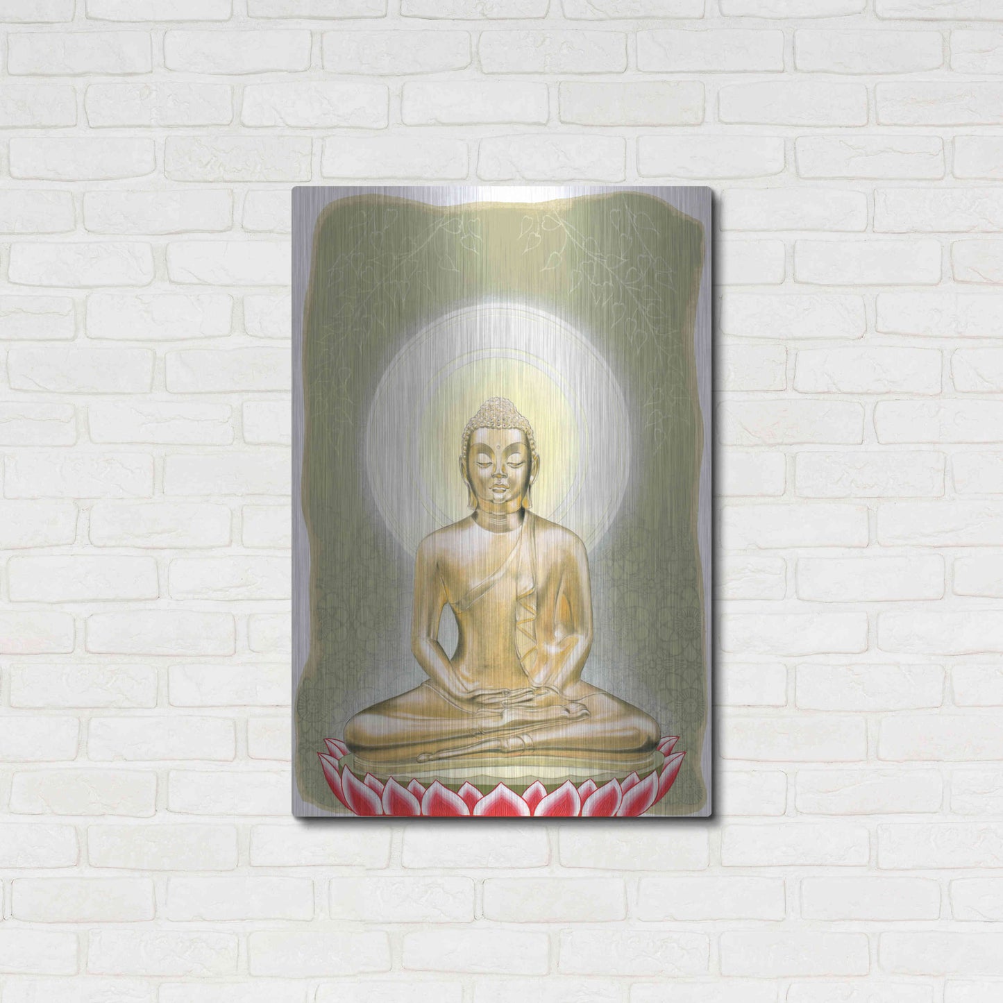 Luxe Metal Art 'Buddha' by Zigen Tanabe, Metal Wall Art,24x36