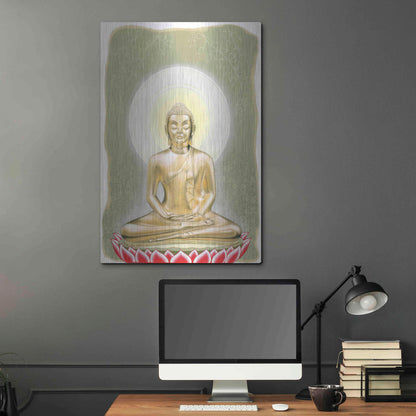 Luxe Metal Art 'Buddha' by Zigen Tanabe, Metal Wall Art,24x36