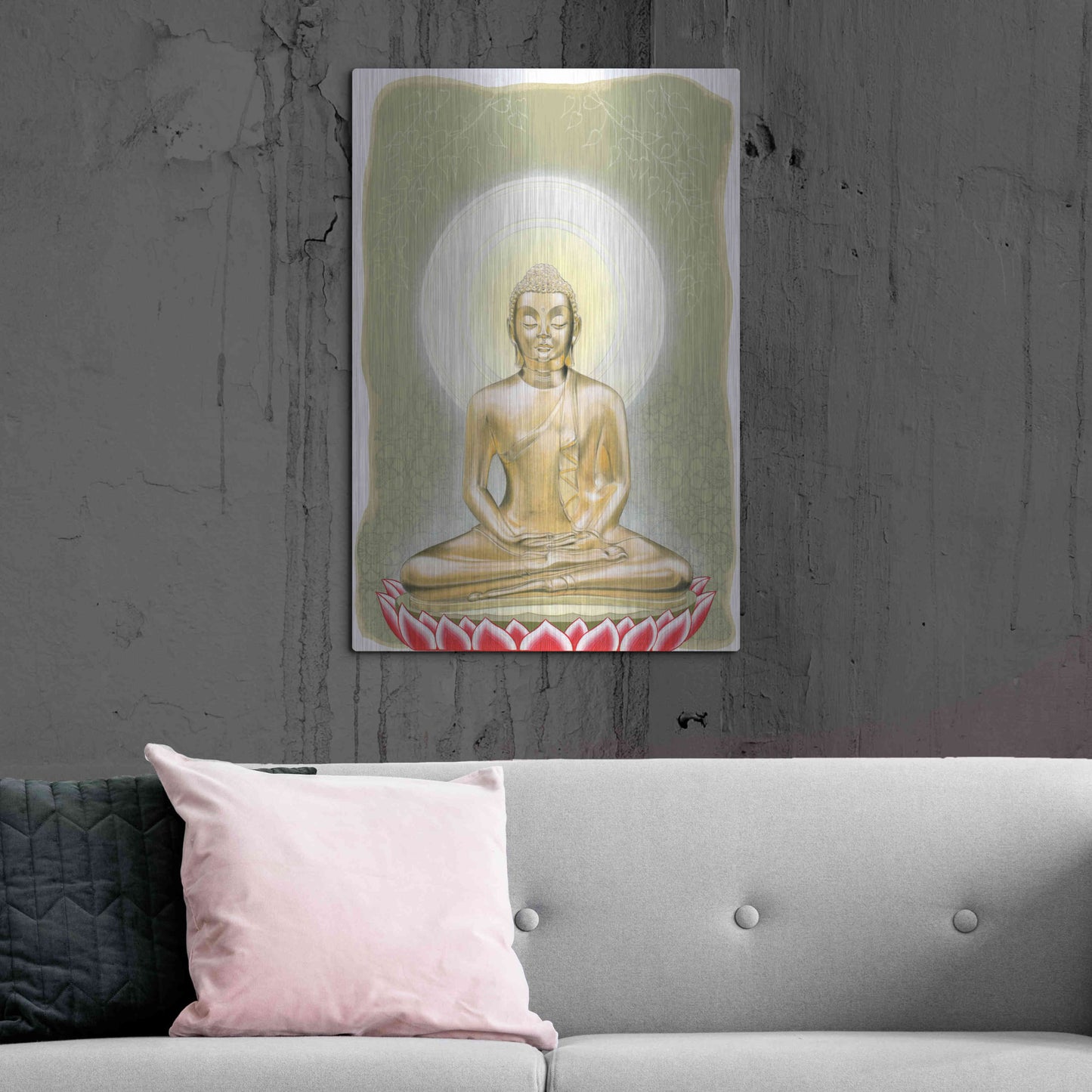 Luxe Metal Art 'Buddha' by Zigen Tanabe, Metal Wall Art,24x36