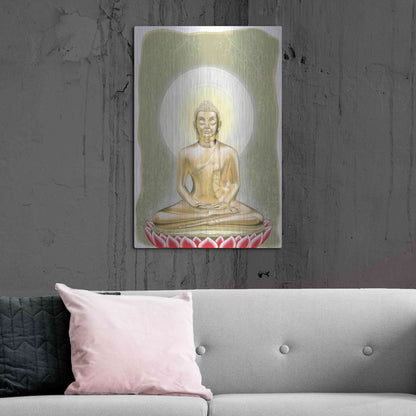 Luxe Metal Art 'Buddha' by Zigen Tanabe, Metal Wall Art,24x36