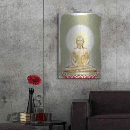 Luxe Metal Art 'Buddha' by Zigen Tanabe, Metal Wall Art,24x36