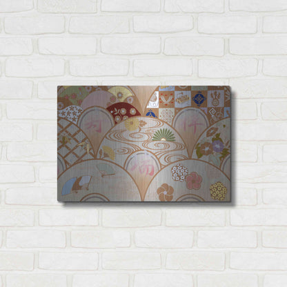 Luxe Metal Art 'Happy Design B' by Zigen Tanabe, Metal Wall Art,24x16