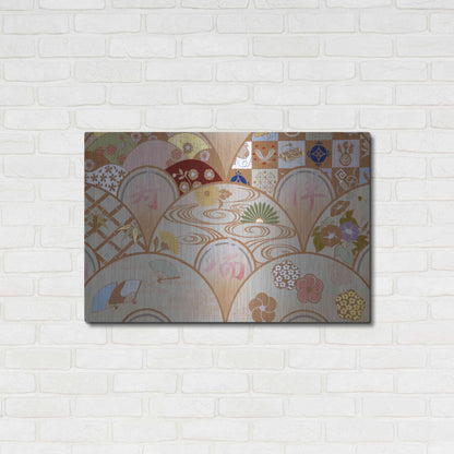 Luxe Metal Art 'Happy Design B' by Zigen Tanabe, Metal Wall Art,36x24