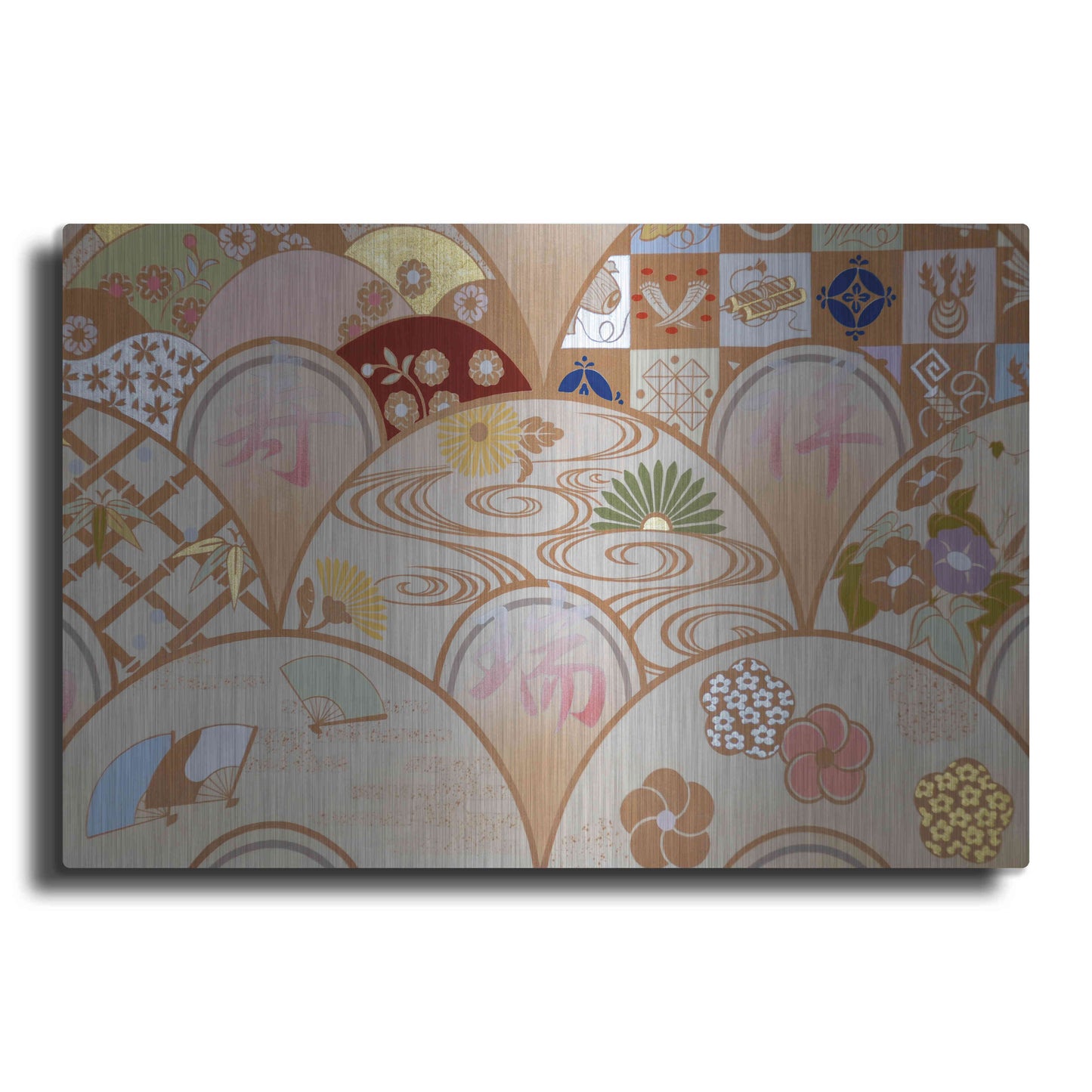 Luxe Metal Art 'Happy Design B' by Zigen Tanabe, Metal Wall Art