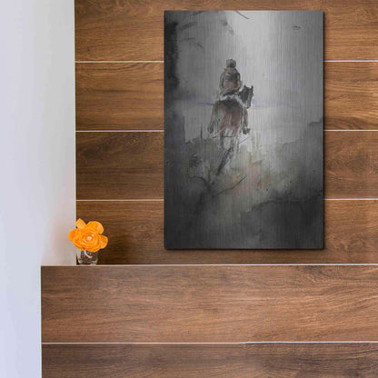 Luxe Metal Art 'From Afar' by Oscar Alvarez Pardo, Metal Wall Art,12x16