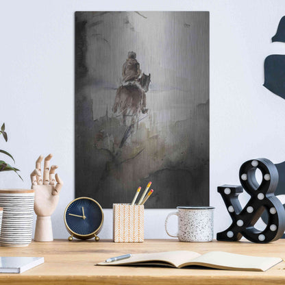Luxe Metal Art 'From Afar' by Oscar Alvarez Pardo, Metal Wall Art,12x16