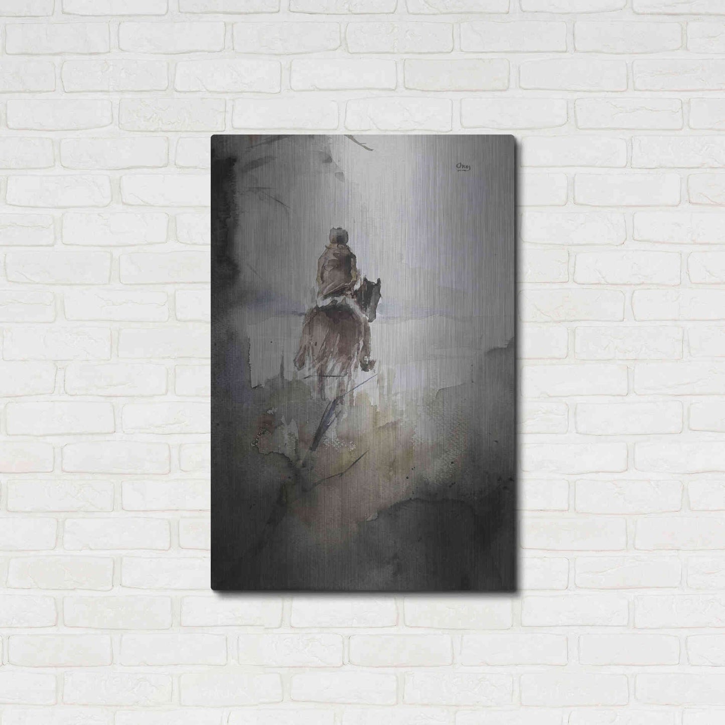 Luxe Metal Art 'From Afar' by Oscar Alvarez Pardo, Metal Wall Art,24x36