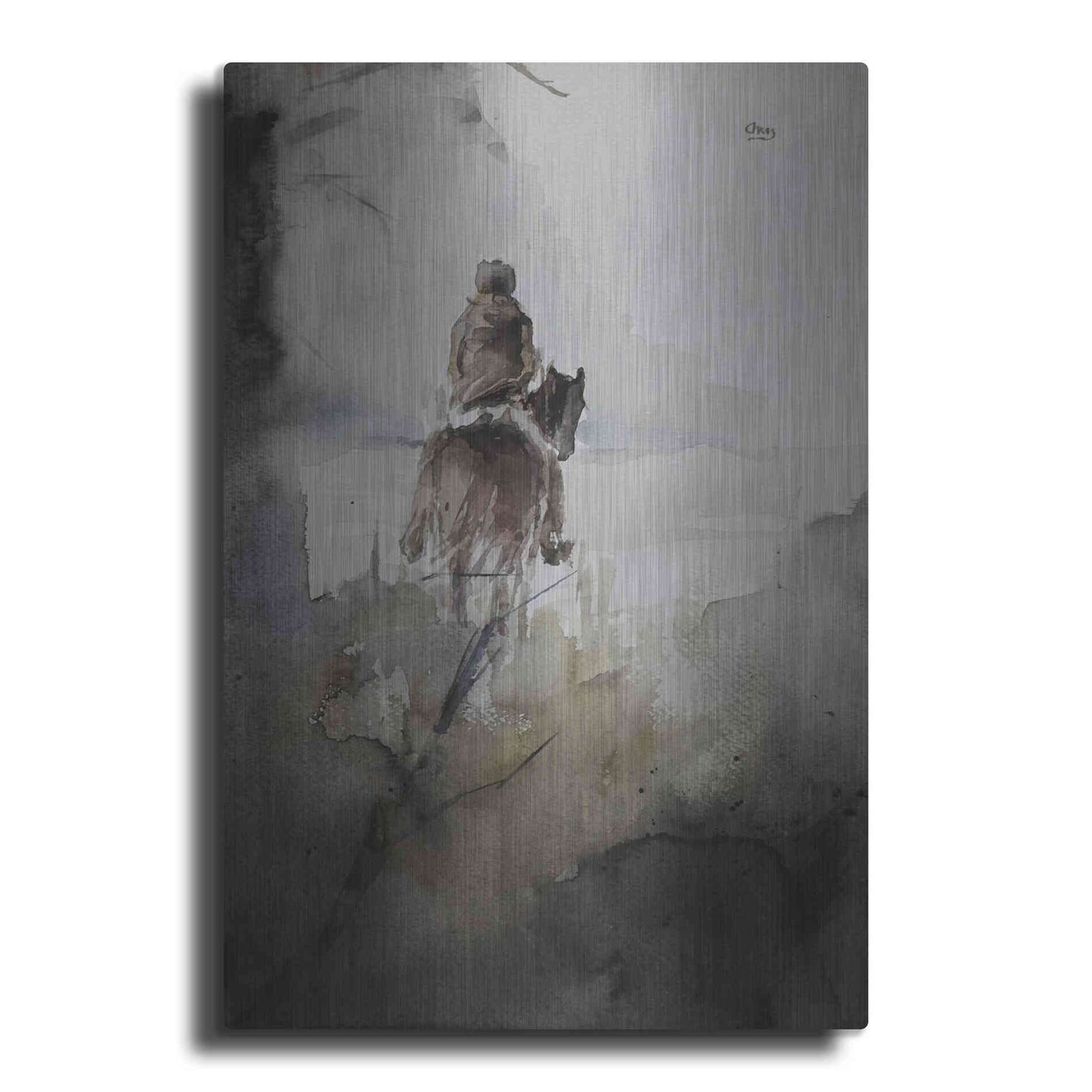 Luxe Metal Art 'From Afar' by Oscar Alvarez Pardo, Metal Wall Art