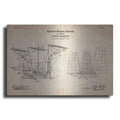 Luxe Metal Art 'Flying Machine, 1904 Blueprint Patent Parchment' Metal Wall Art