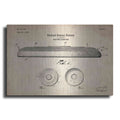 Luxe Metal Art 'Flying Disc Blueprint Patent Parchment' Metal Wall Art