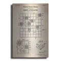 Luxe Metal Art 'Game Apparatus Blueprint Patent Parchment' Metal Wall Art