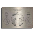 Luxe Metal Art 'Headphones Blueprint Patent Parchment' Metal Wall Art