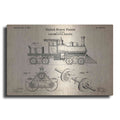 Luxe Metal Art 'Locomotive Engine Blueprint Patent Parchment' Metal Wall Art