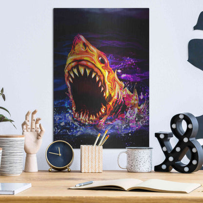 Luxe Metal Art 'Great White' by Michael StewArt, Metal Wall Art,12x16