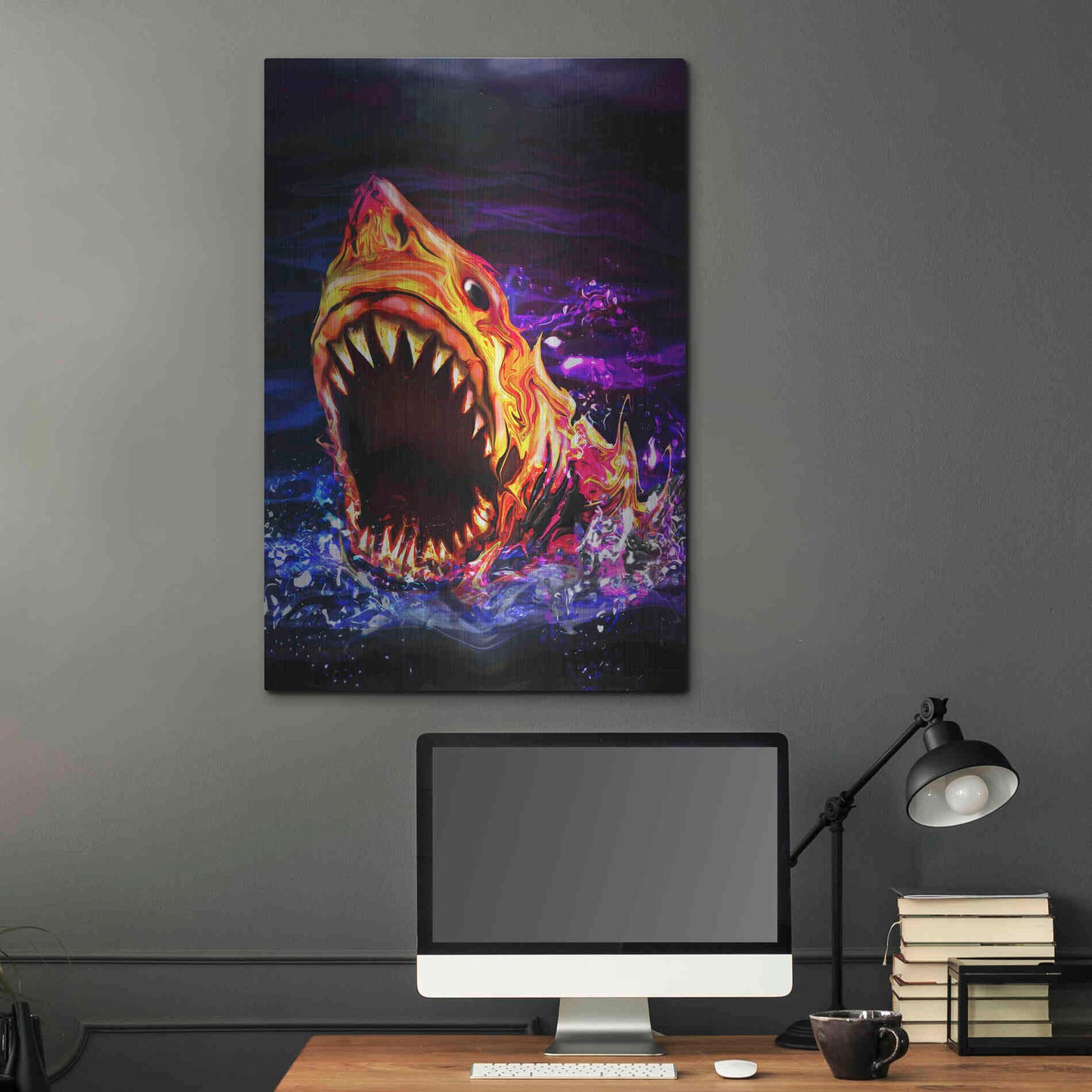 Luxe Metal Art 'Great White' by Michael StewArt, Metal Wall Art,24x36