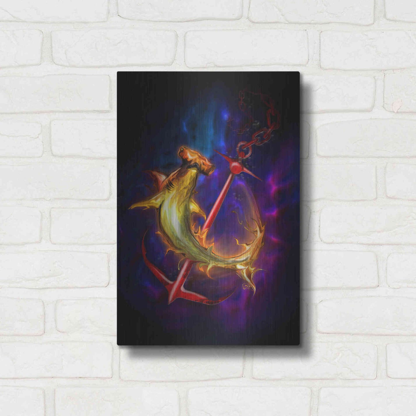 Luxe Metal Art 'Hammer Head' by Michael StewArt, Metal Wall Art,12x16