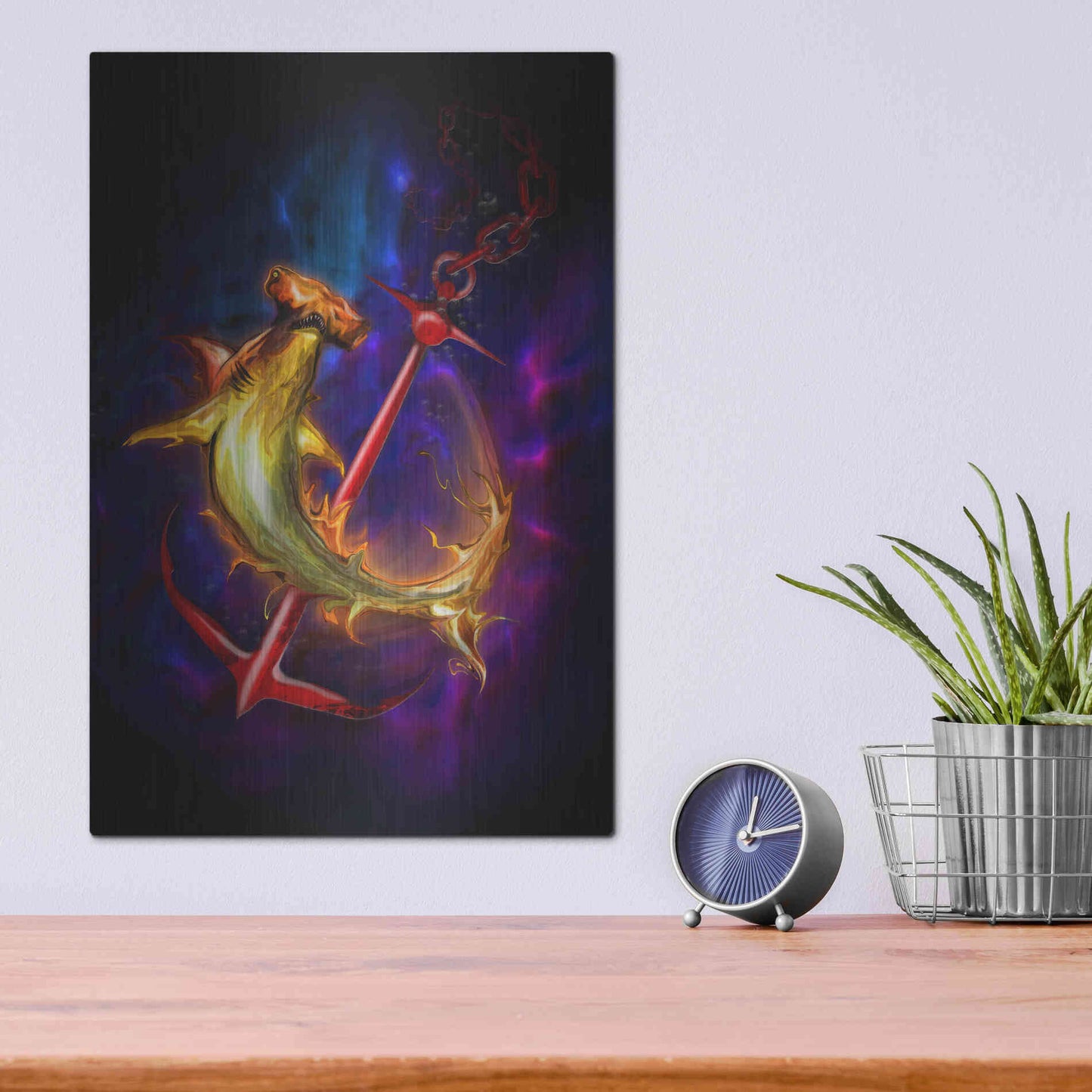 Luxe Metal Art 'Hammer Head' by Michael StewArt, Metal Wall Art,12x16