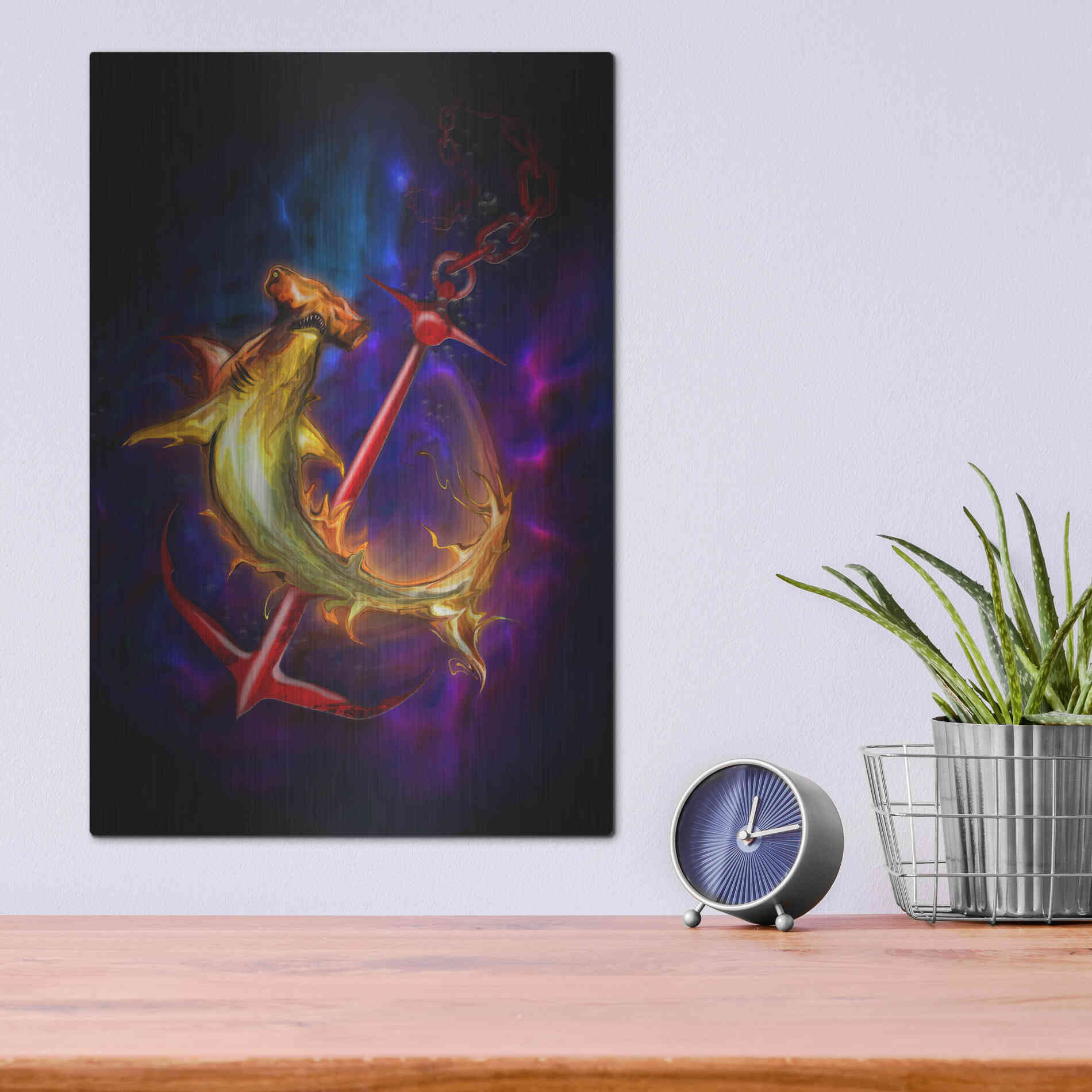 Luxe Metal Art 'Hammer Head' by Michael StewArt, Metal Wall Art,12x16