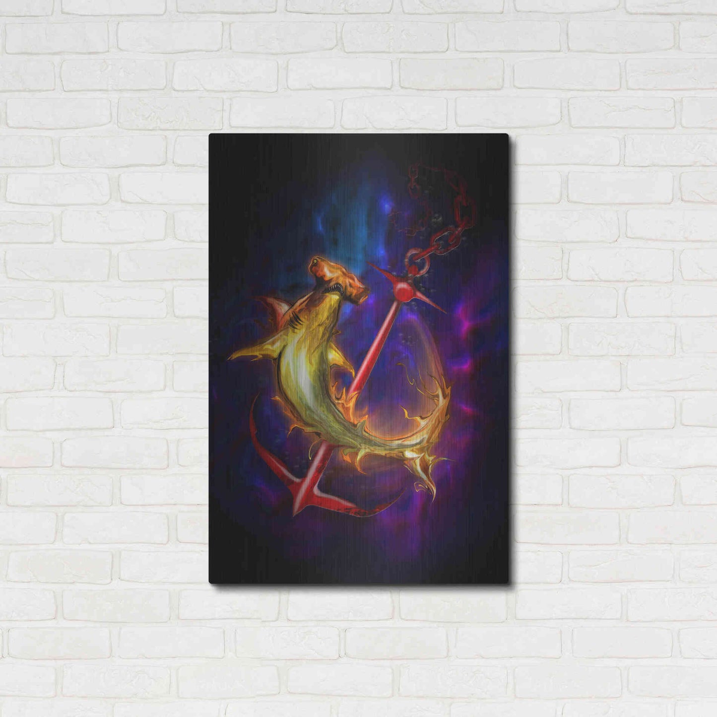 Luxe Metal Art 'Hammer Head' by Michael StewArt, Metal Wall Art,24x36