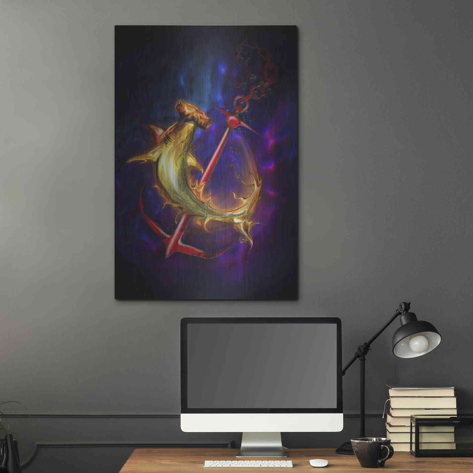 Luxe Metal Art 'Hammer Head' by Michael StewArt, Metal Wall Art,24x36