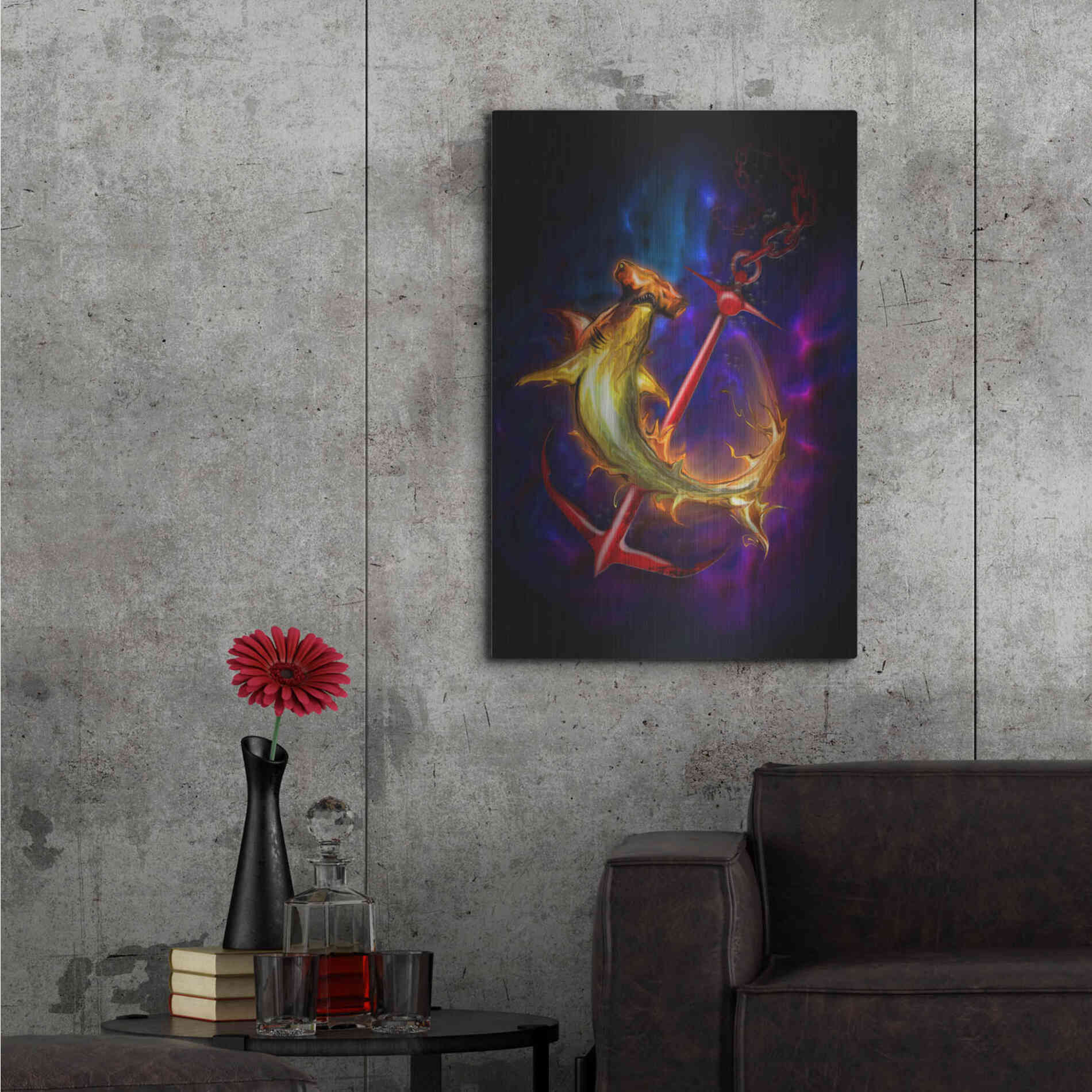 Luxe Metal Art 'Hammer Head' by Michael StewArt, Metal Wall Art,24x36