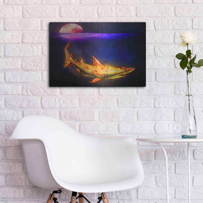 Luxe Metal Art 'Mako Shark' by Michael StewArt, Metal Wall Art,24x16