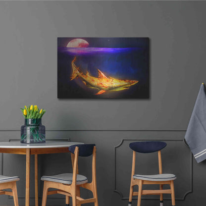 Luxe Metal Art 'Mako Shark' by Michael StewArt, Metal Wall Art,36x24