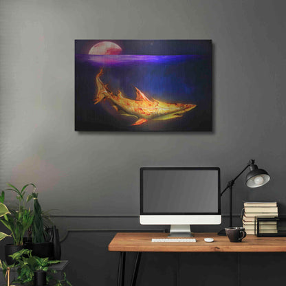Luxe Metal Art 'Mako Shark' by Michael StewArt, Metal Wall Art,36x24