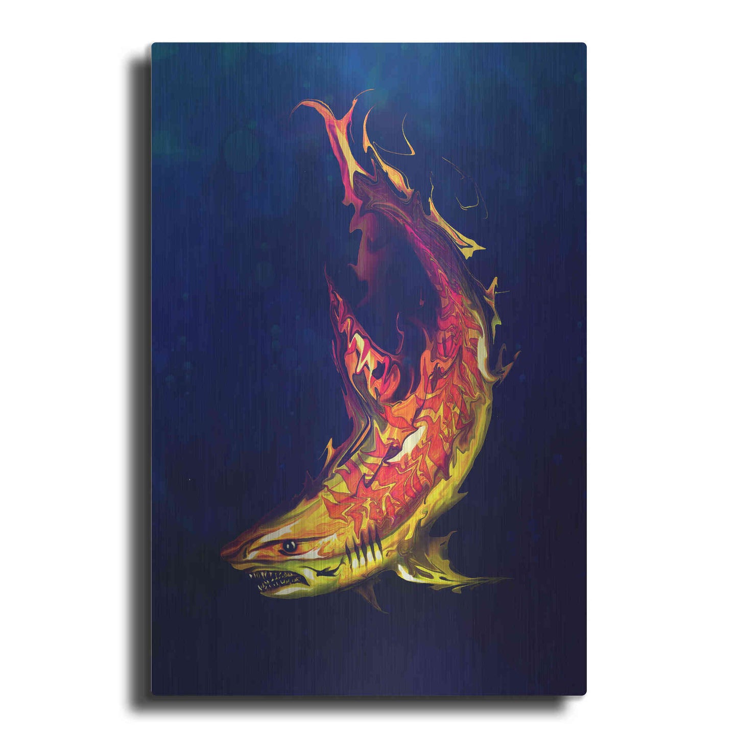 Luxe Metal Art 'Tiger Shark' by Michael StewArt, Metal Wall Art