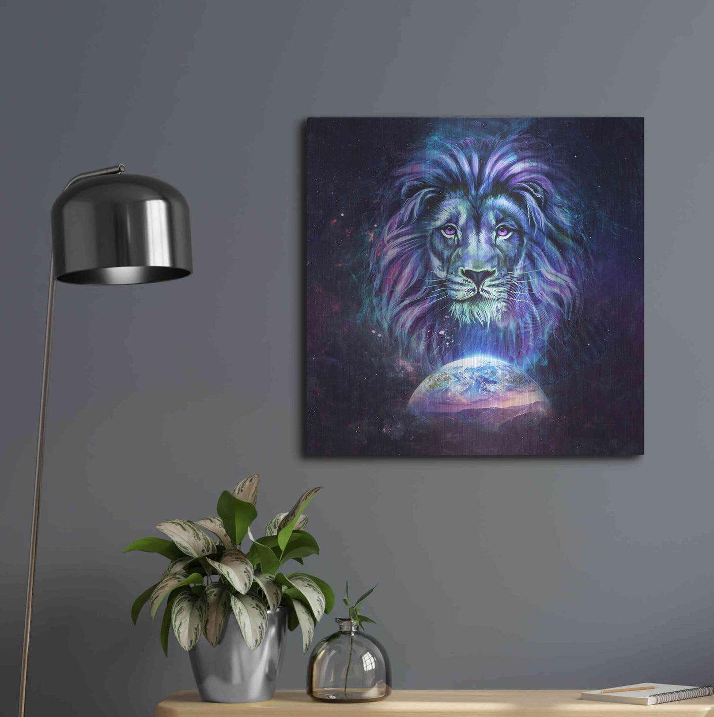 Luxe Metal Art 'Guardian' by Cameron Gray, Metal Wall Art,24x24