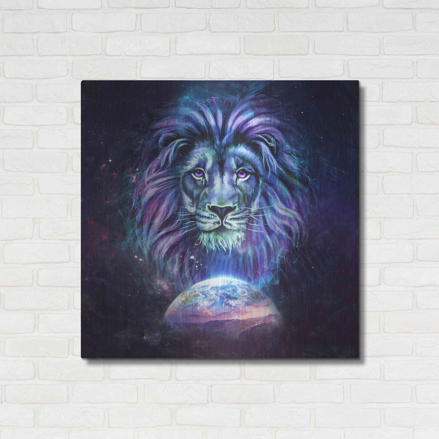 Luxe Metal Art 'Guardian' by Cameron Gray, Metal Wall Art,36x36