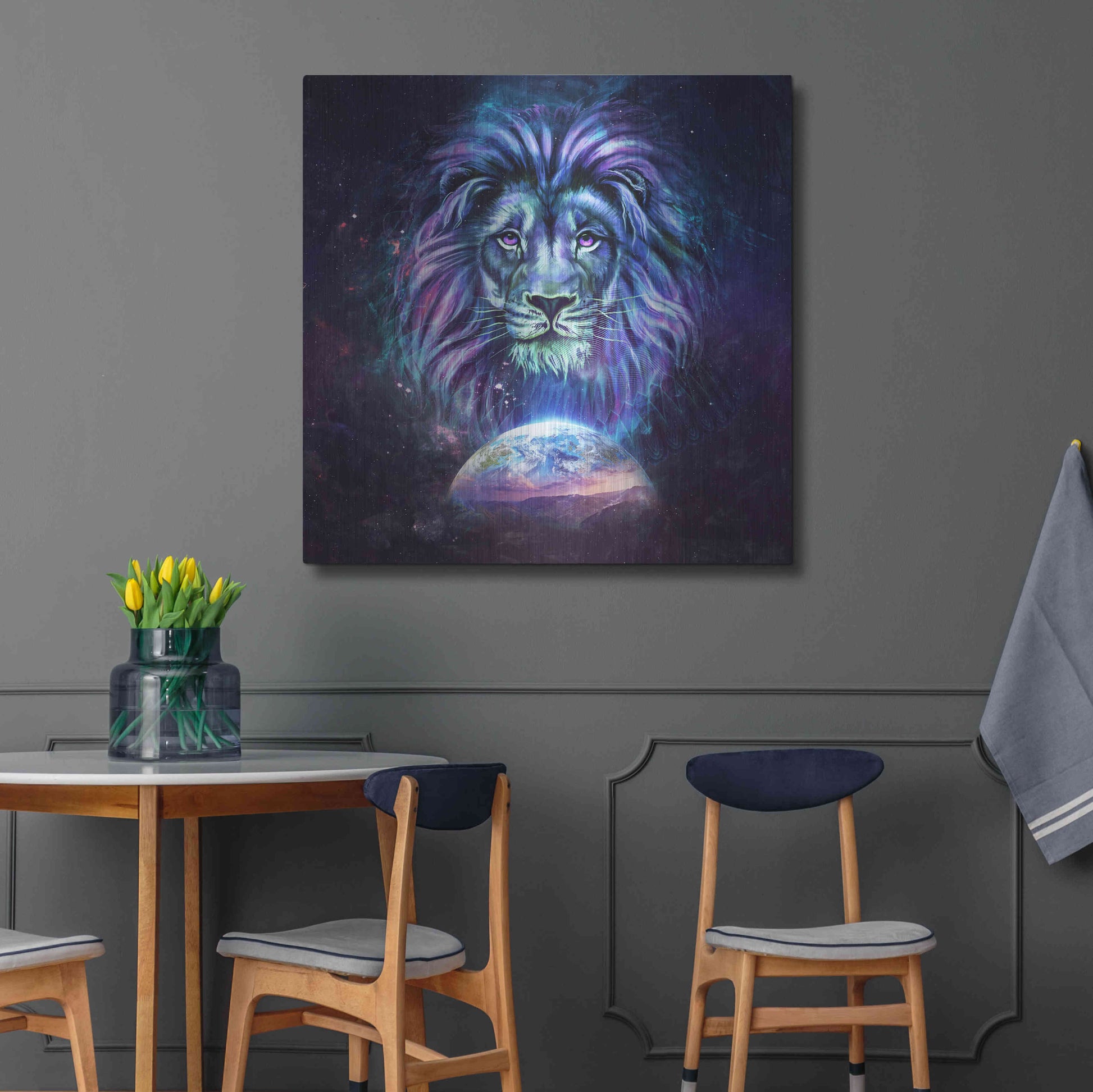 Luxe Metal Art 'Guardian' by Cameron Gray, Metal Wall Art,36x36