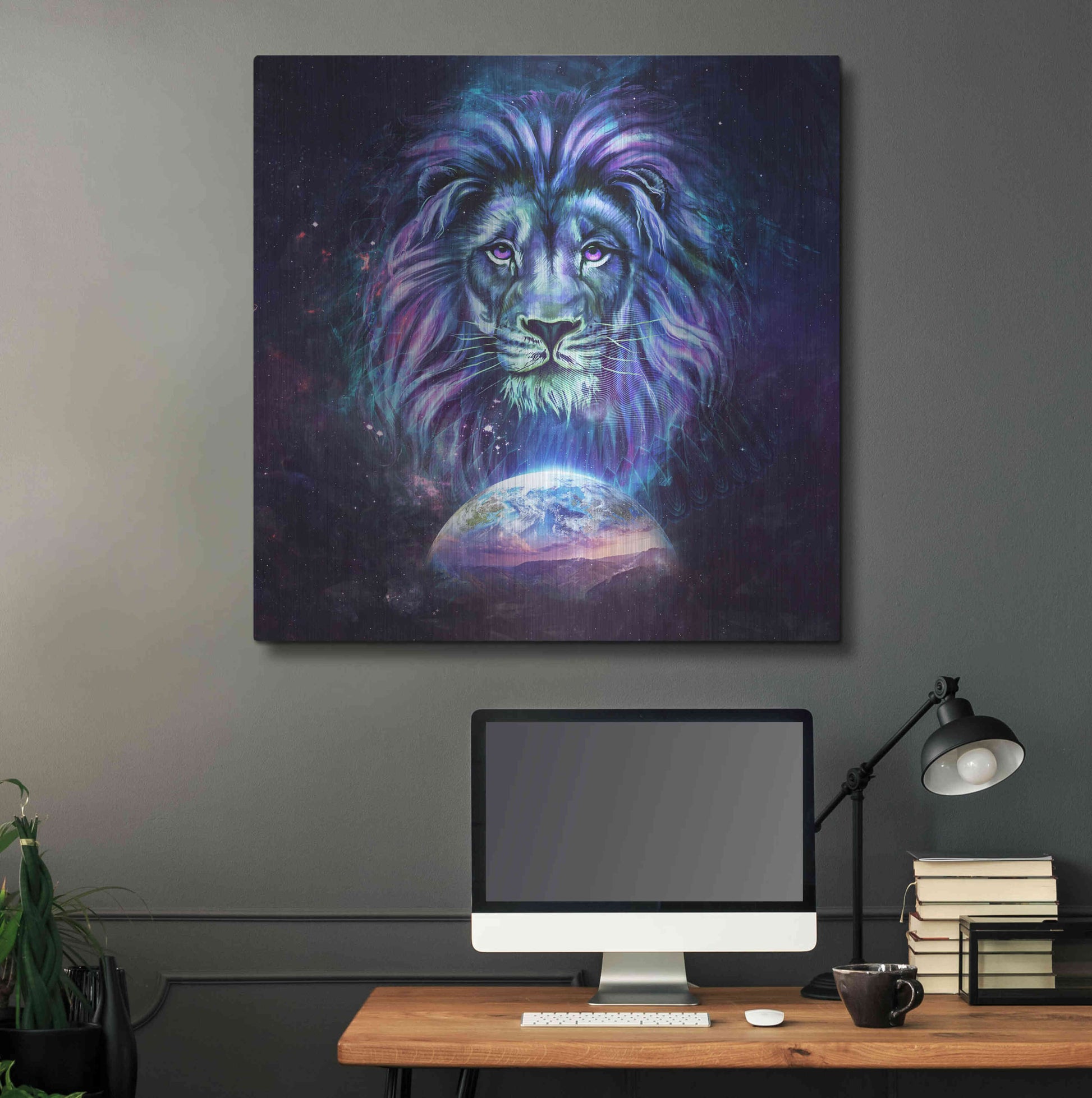 Luxe Metal Art 'Guardian' by Cameron Gray, Metal Wall Art,36x36