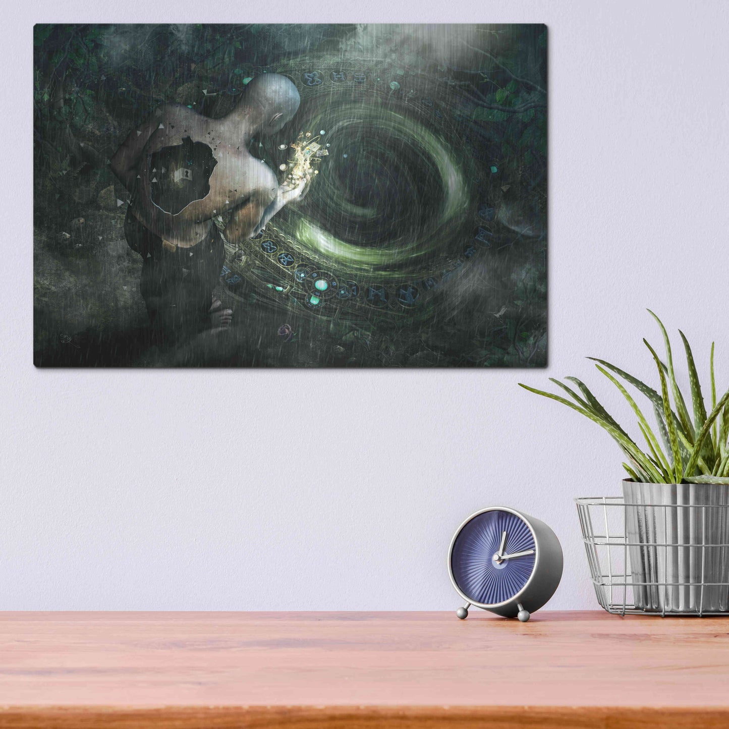 Luxe Metal Art 'Clarity' by Cameron Gray, Metal Wall Art,16x12