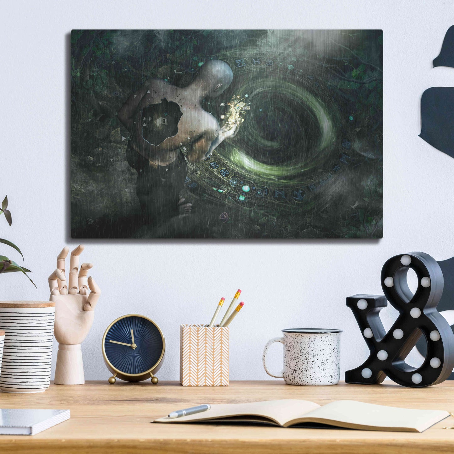 Luxe Metal Art 'Clarity' by Cameron Gray, Metal Wall Art,16x12