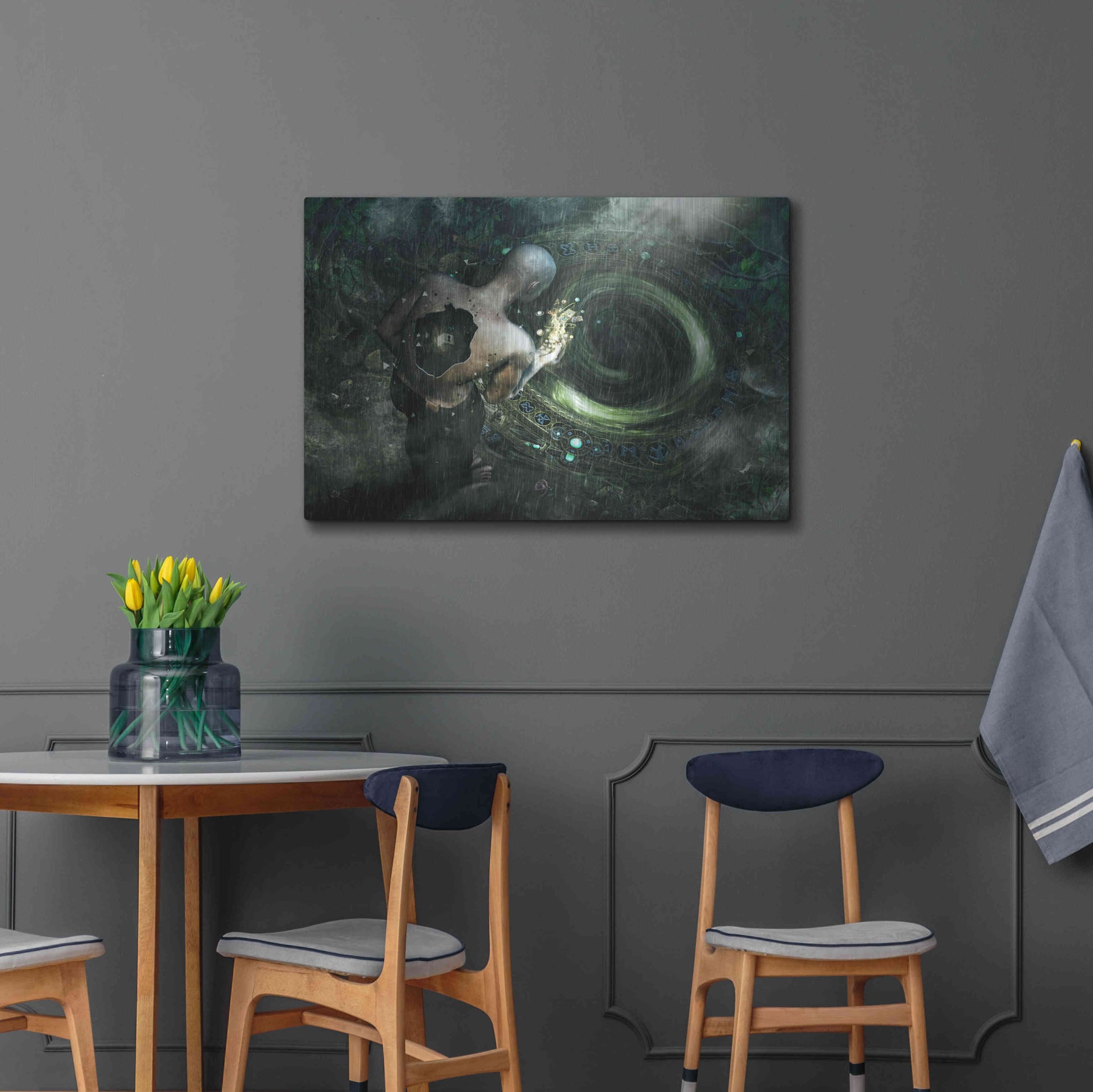 Luxe Metal Art 'Clarity' by Cameron Gray, Metal Wall Art,36x24