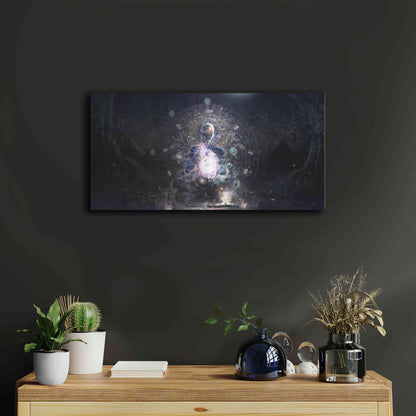 Luxe Metal Art 'Cosmic Ritual' by Cameron Gray, Metal Wall Art,24x12