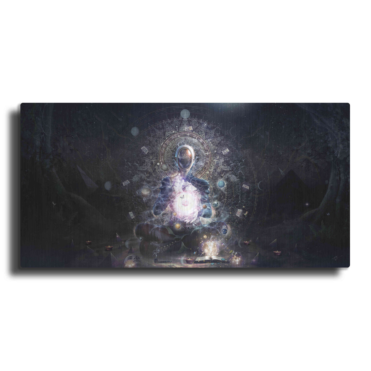 Luxe Metal Art 'Cosmic Ritual' by Cameron Gray, Metal Wall Art