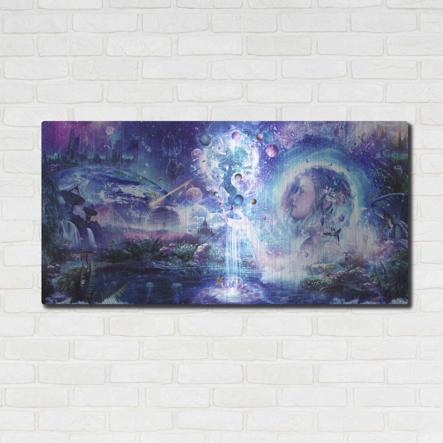 Luxe Metal Art 'Dancing Dreams' by Cameron Gray, Metal Wall Art,48x24