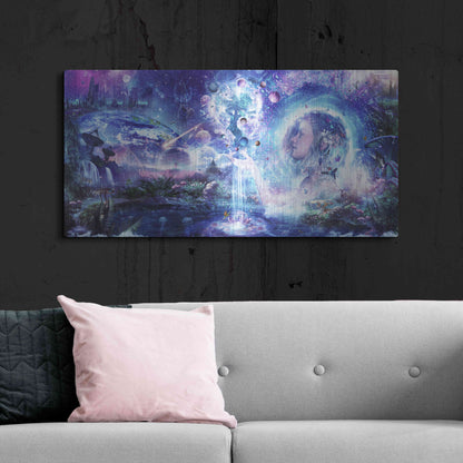 Luxe Metal Art 'Dancing Dreams' by Cameron Gray, Metal Wall Art,48x24
