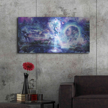 Luxe Metal Art 'Dancing Dreams' by Cameron Gray, Metal Wall Art,48x24