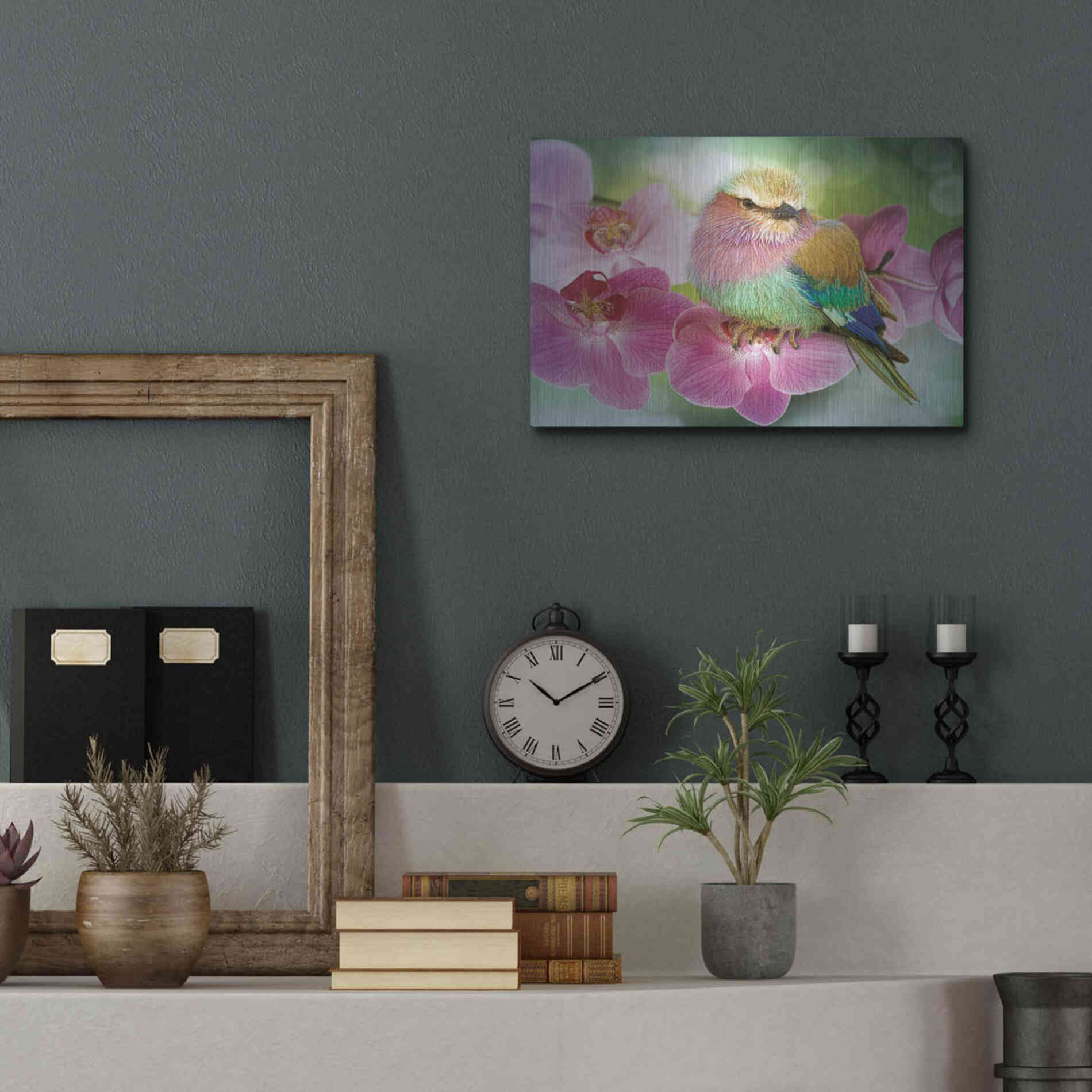 Luxe Metal Art 'Pretty Boy' by Steve Hunziker, Metal Wall Art,16x12